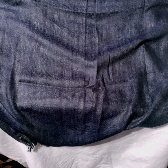 Stole Dupatta Dark Blue Tassels Approx. 22.5" x 69" - Unbranded - Picture 7 of 10